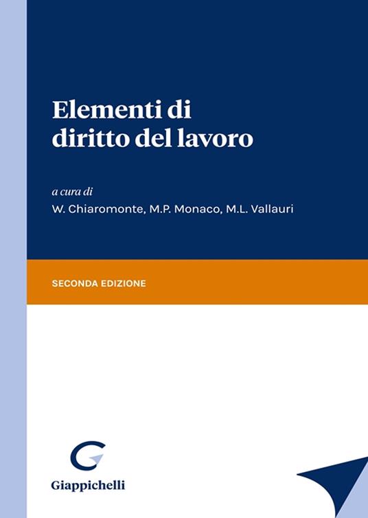 Elementi di diritto del lavoro - copertina