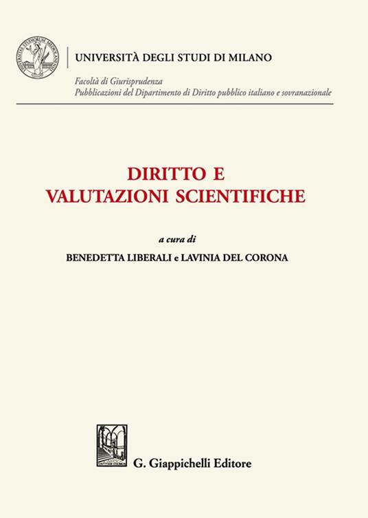 Diritto e valutazioni scientifiche - copertina