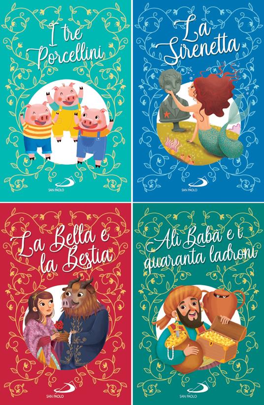 I tre porcellini-La sirenetta-La Bella e la bestia-Alì Babà e i quaranta ladroni - copertina