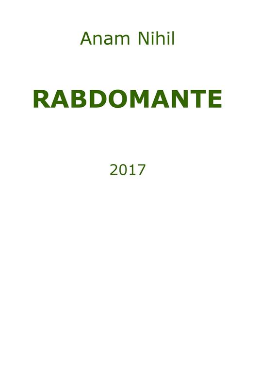 Rabdomante - Nihil Anam - copertina