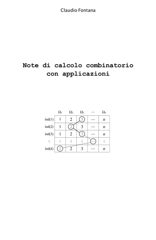 Note di calcolo combinatorio con applicazioni - Claudio Fontana - copertina