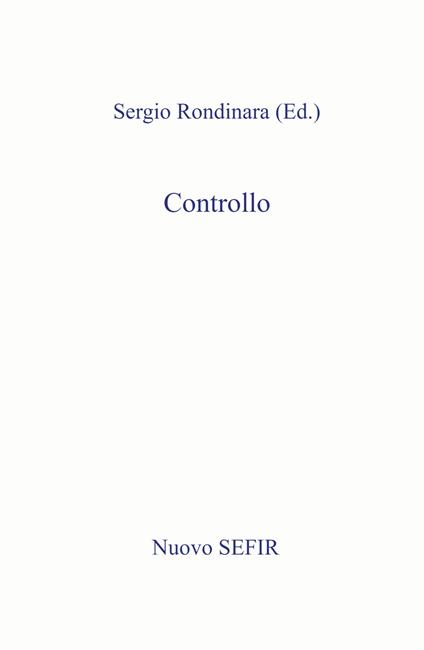 Controllo - Sergio Rondinara - copertina