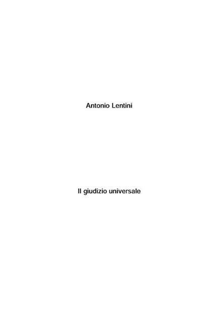 Il giudizio universale - Antonio Lentini - ebook