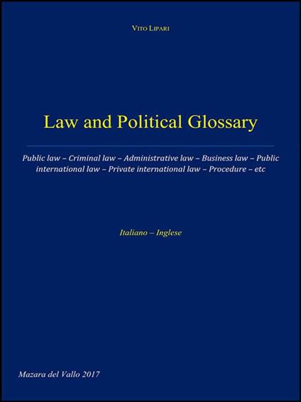 Law and Political Glossary - VITO LIPARI - ebook