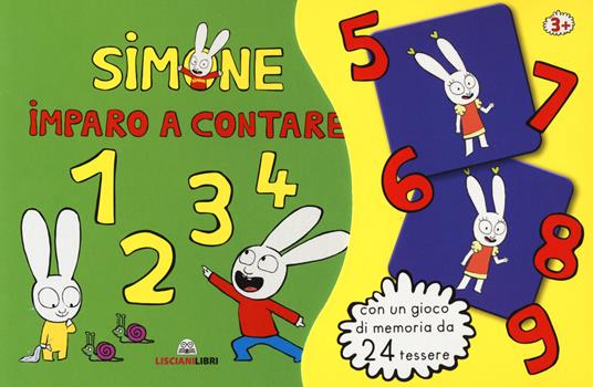 Simone. Imparo a contare. Ediz. a colori. Con gioco di memoria da 24  tessere - Libro - Liscianilibri 