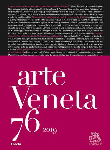 Arte veneta. Rivista di storia dell'arte (2019). Vol. 76: Bibliografia dell'arte veneta (2018). - copertina
