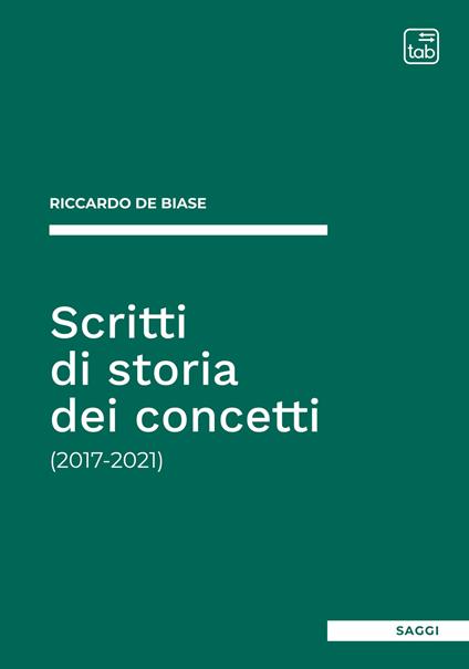 Scritti di storia dei concetti (2017-2021) - Riccardo De Biase - copertina