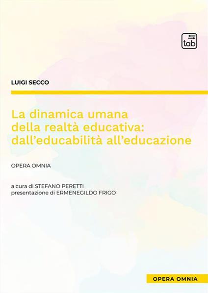 La dinamica umana della realtà educativa: dall'educabilità all'educazione. Opera omnia - Luigi Secco - copertina