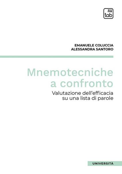 Mnemotecniche a confronto. Valutazione dell'efficacia su una lista di parole - Emanuele Coluccia,Alessandra Santoro - copertina