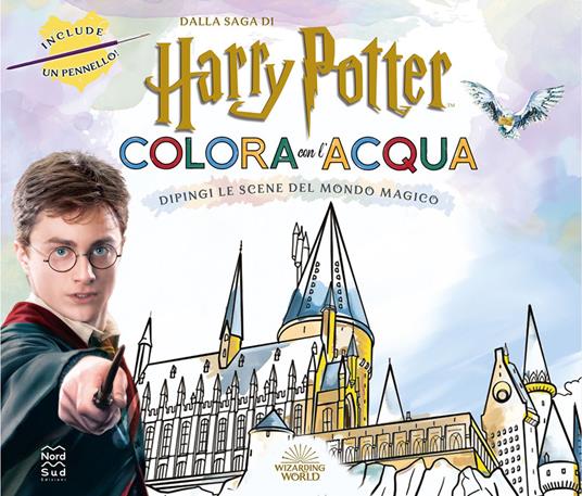 Harry potter. Colora con l'acqua. Con pennarello - copertina