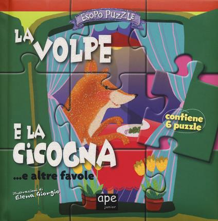 La volpe e la cicogna... e altre favole. Esopo puzzle. Ediz. a colori - Elena Giorgio - copertina