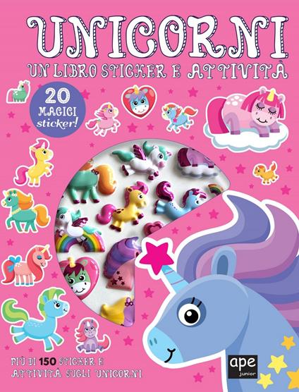 Unicorni. Un un libro sticker e attività - copertina