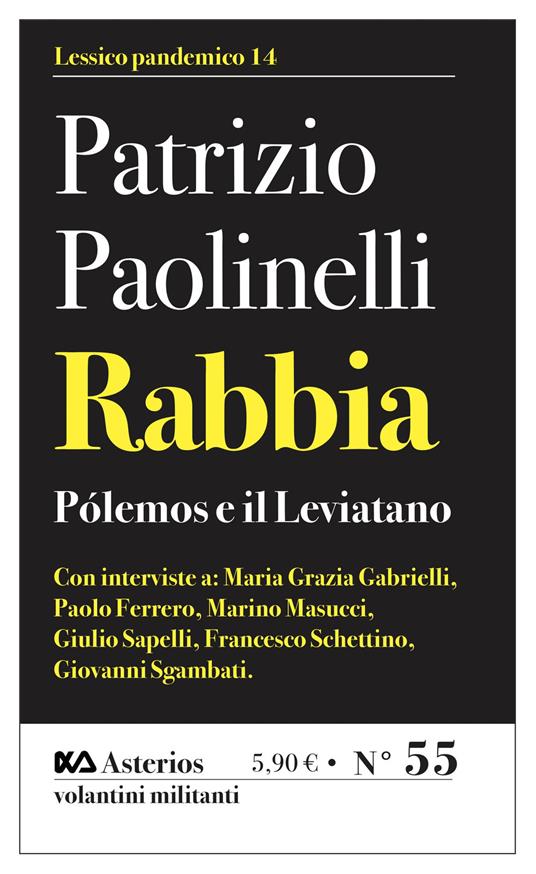 Rabbia. Pólemos e il leviatano - Patrizio Paolinelli - copertina