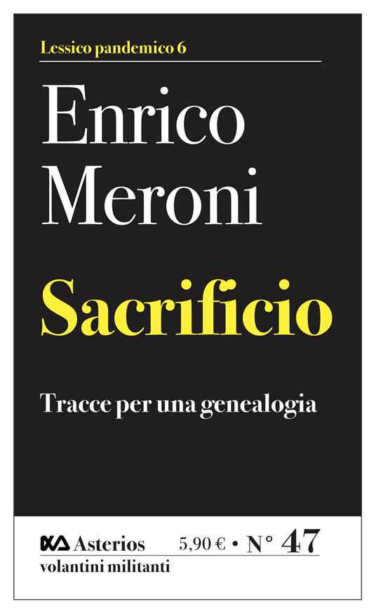 Sacrificio. Tracce per una genealogia - Enrico Meroni - copertina