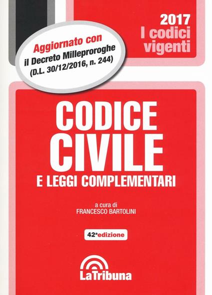 Codice civile e leggi complementari - copertina