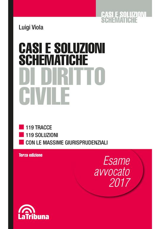 Casi e soluzioni schematiche di diritto civile - Luigi Viola - copertina