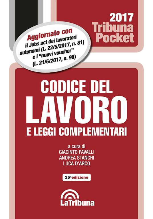 Codice del lavoro e leggi complementari - copertina