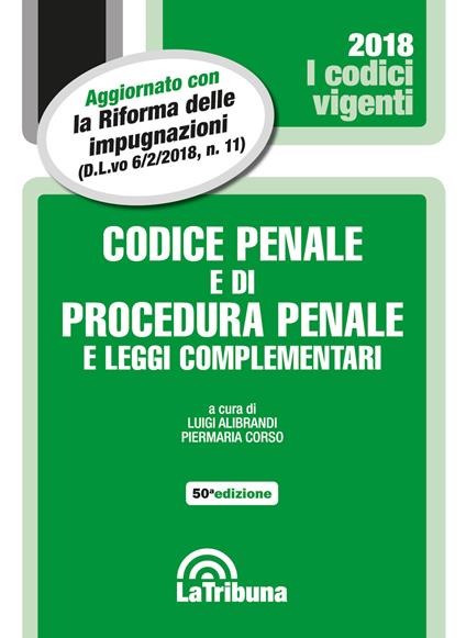 Codice penale e di procedura penale e leggi complementari - copertina