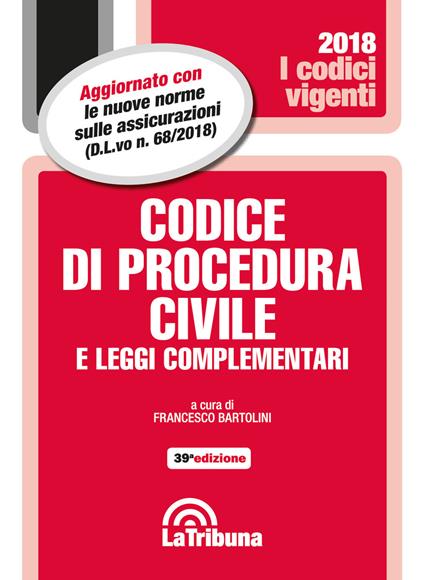 Codice di procedura civile e leggi complementari - copertina