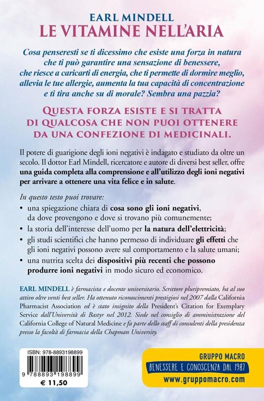 Le vitamine nell'aria. I benefici degli ioni negativi per curare depressione, disturbi respiratori, mal di testa, ipertensione - Earl Mindell - 2