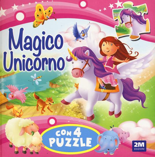 Magico unicorno. Libro puzzle. Ediz. a colori - copertina