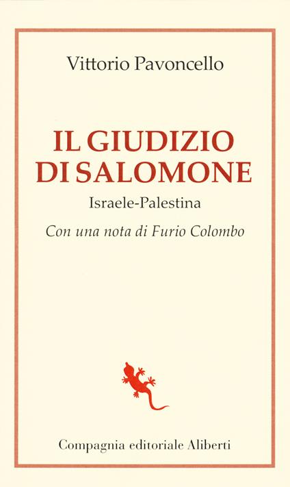 Il giudizio di Salomone. Israele-Palestina - Vittorio Pavoncello - copertina