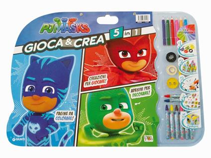 Gioca & crea 5 in 1. Pj Masks. Ediz. a colori. Con gadget - copertina