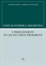 Note di statistica descrittiva e primi elementi di calcolo delle probabilità