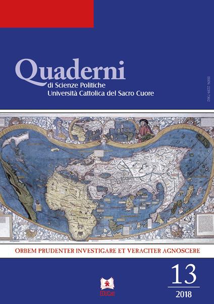 Quaderni del dipartimento di scienze politiche Università Cattolica del Sacro Cuore (2018). Vol. 13 - copertina