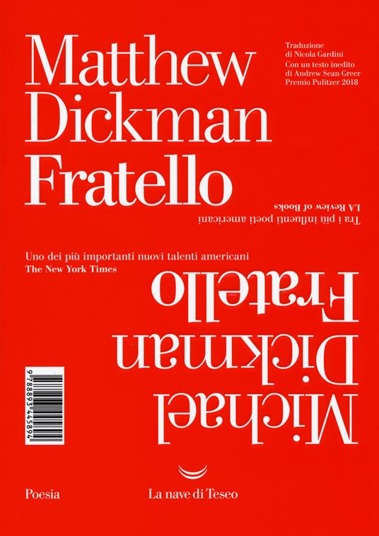 Fratello. Testo inglese a fronte - Matthew Dickman,Michael Dickman - copertina