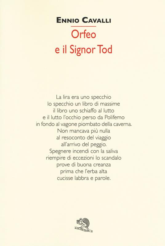 Orfeo e il signor Tod - Ennio Cavalli - copertina