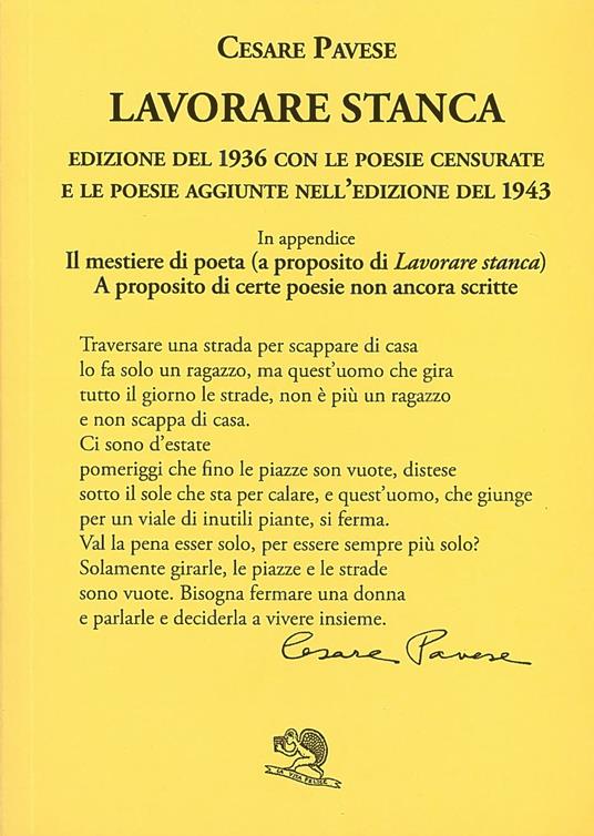 Lavorare stanca. Ediz. integrale - Cesare Pavese - copertina