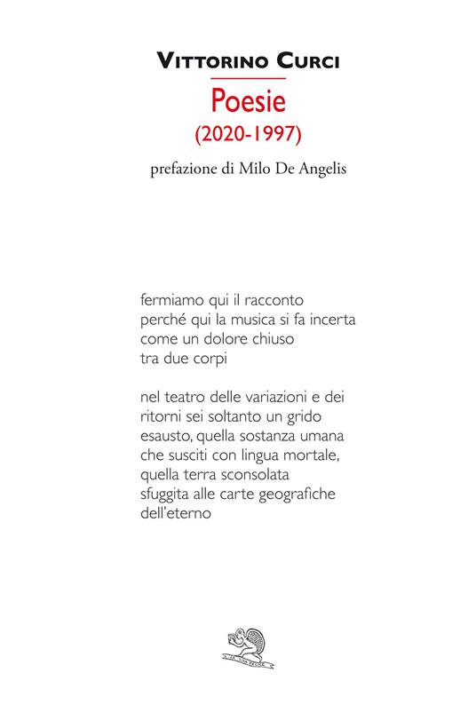 Poesie (2020-1997) - Vittorino Curci - copertina