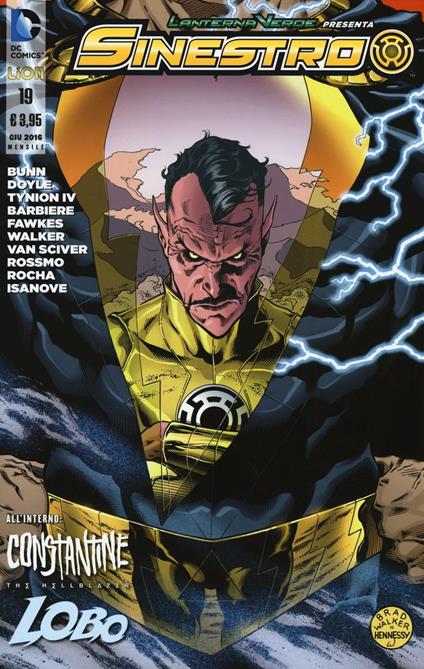 Lanterna verde presenta: Sinestro. Vol. 19 - copertina