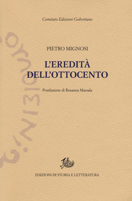 L'eredità dell'Ottocento - Pietro Mignosi - copertina