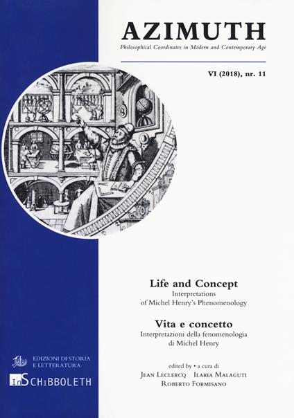 Azimuth. Ediz. italiana e inglese (2018). Vol. 11: Life and concept. Interpretations of Michel Henry's phenomenology-Vita e concetto. Interpretazione della fenomenologia di Michel Henry - copertina