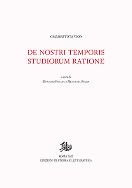 De nostri temporis studiorum ratione - Giambattista Vico - copertina