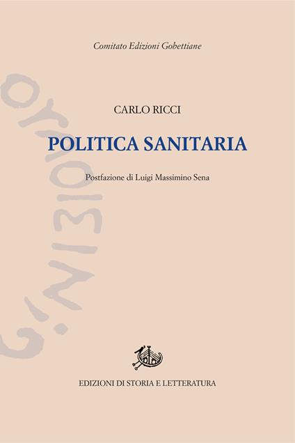 Politica sanitaria - Carlo Ricci - copertina