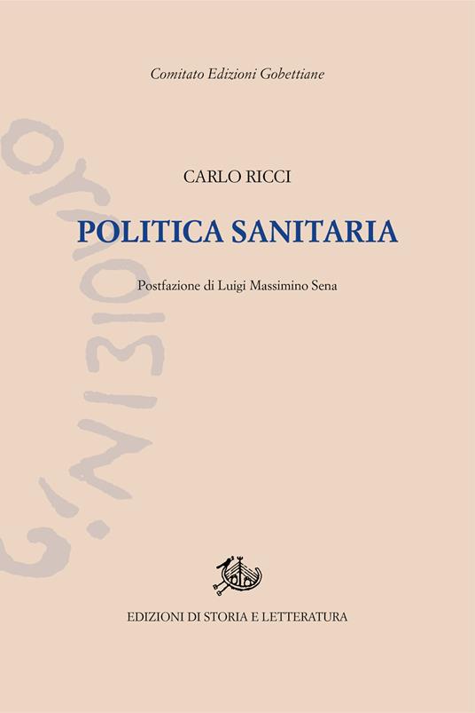 Politica sanitaria - Carlo Ricci - copertina