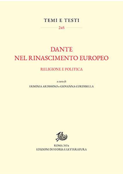 Dante nel Rinascimento europeo. Religione e politica - copertina