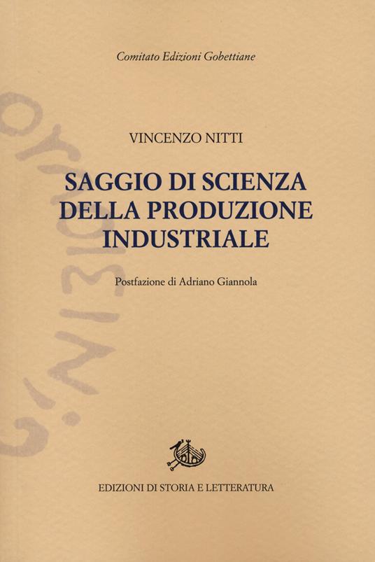 Saggio di scienza della produzione industriale - Vincenzo Nitti - copertina