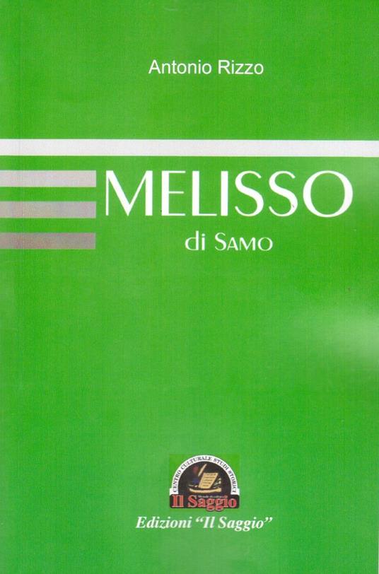 Melisso di Samo - Antonio Rizzo - copertina