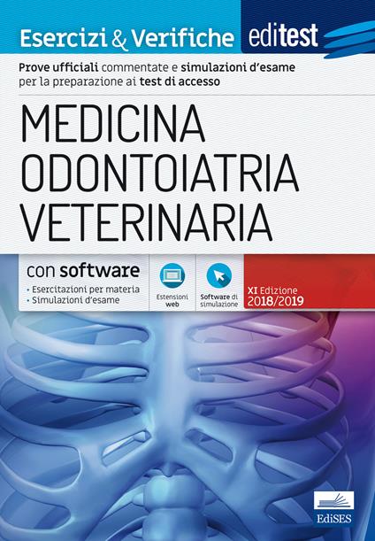 EdiTEST. Medicina, odontoiatria, veterinaria. Esercizi & verifiche. Con aggiornamento online. Con software di simulazione - copertina