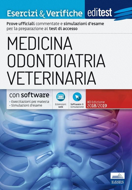 EdiTEST. Medicina, odontoiatria, veterinaria. Esercizi & verifiche. Con aggiornamento online. Con software di simulazione - copertina