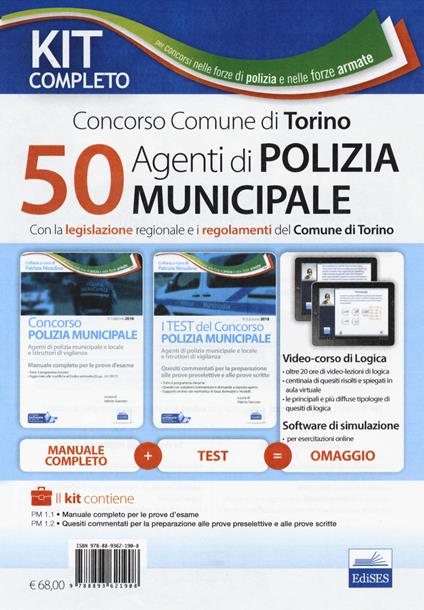 50 agenti di polizia municipale. Concorso Comune di Torino. Con la legislazione regionale e i regolamenti del Comune di Torino. Con software di simulazione - copertina