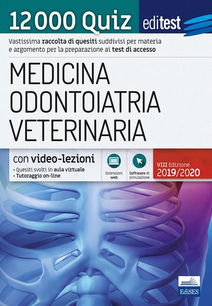 EdiTEST. Medicina, Odontoiatria, Veterinaria. 12000 quiz. Con software di simulazione - copertina