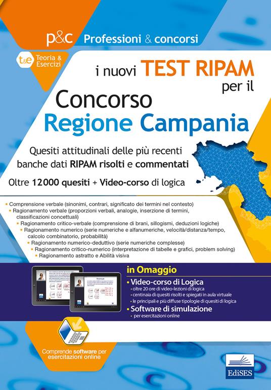 I nuovi test RIPAM per il concorso Regione Campania. Quesiti attitudinali delle più recenti banche dati RIPAM risolti e commentati. Con Software di simulazione e videocorso - Carla Iodice,Gennaro Lettieri - copertina