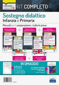 Image of KIT completo concorso a cattedra sostegno didattico scuola infanzia e Primaria. Test + Manuali per tutte le prove concorsuali del sostegno. Con software di simulazione