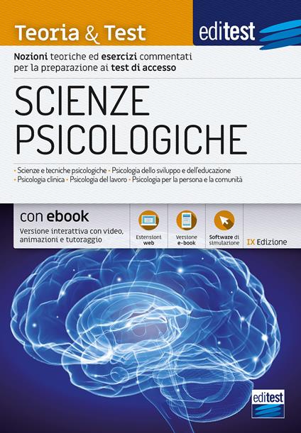 EdiTEST. Scienze psicologiche. Teoria & test. Nozioni teoriche ed esercizi commentati per la preparazione ai test di accesso - copertina