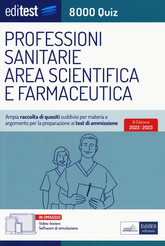 Test ammissione professioni sanitarie 2022: raccolta di 8.000 quiz. Con software di simulazione - copertina